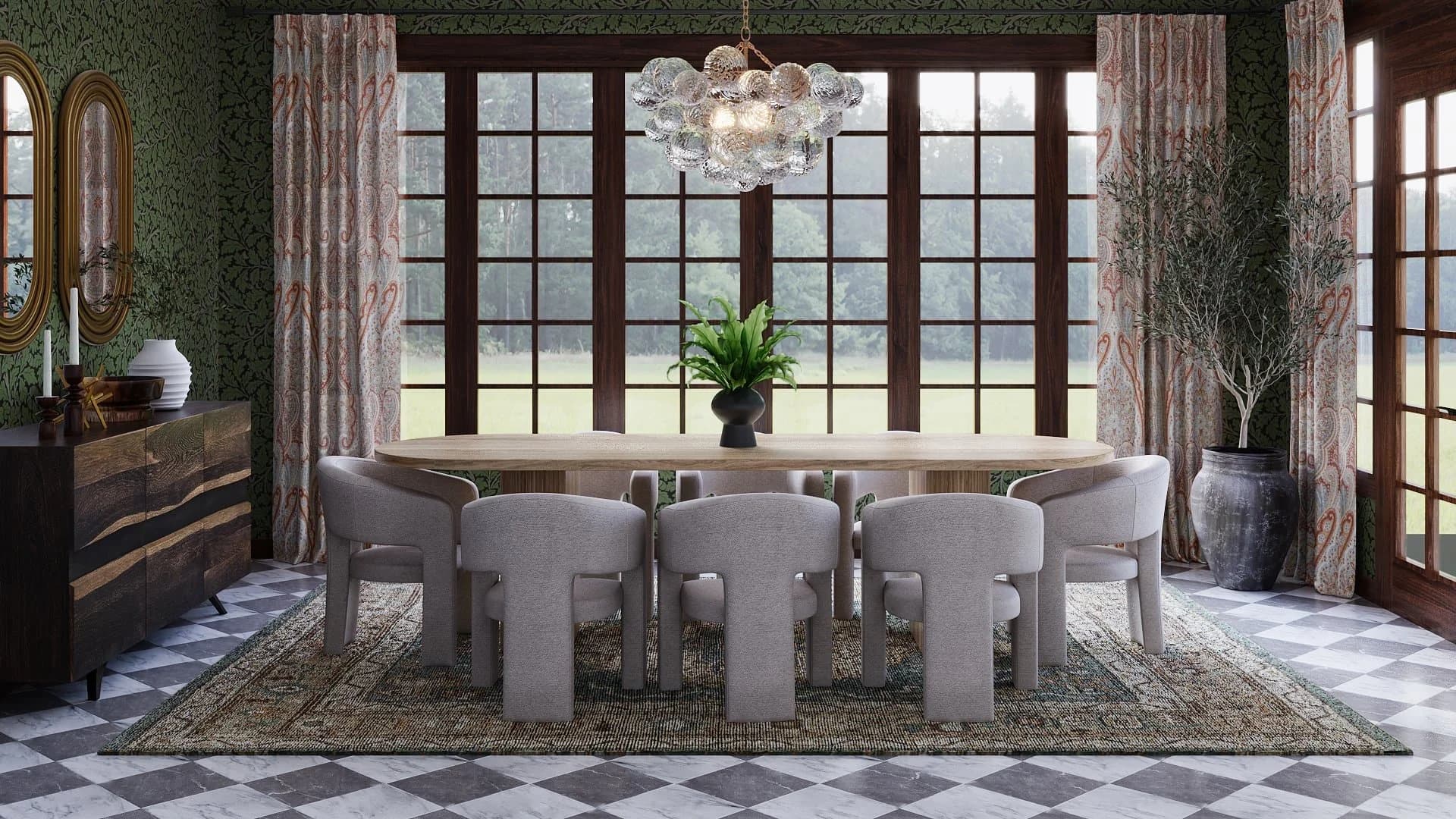 Artisanal Teak Dining Ensemble
