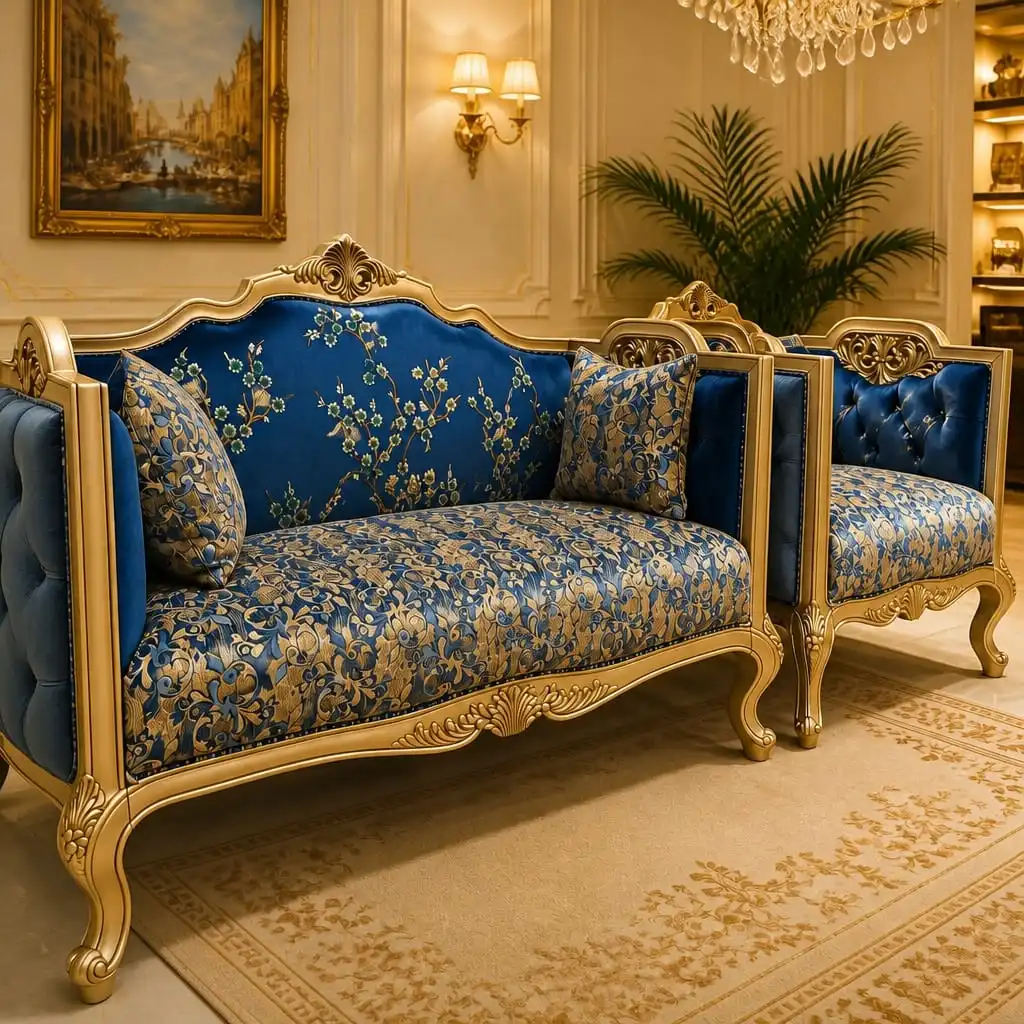 Embroidered Royal Sofa Set