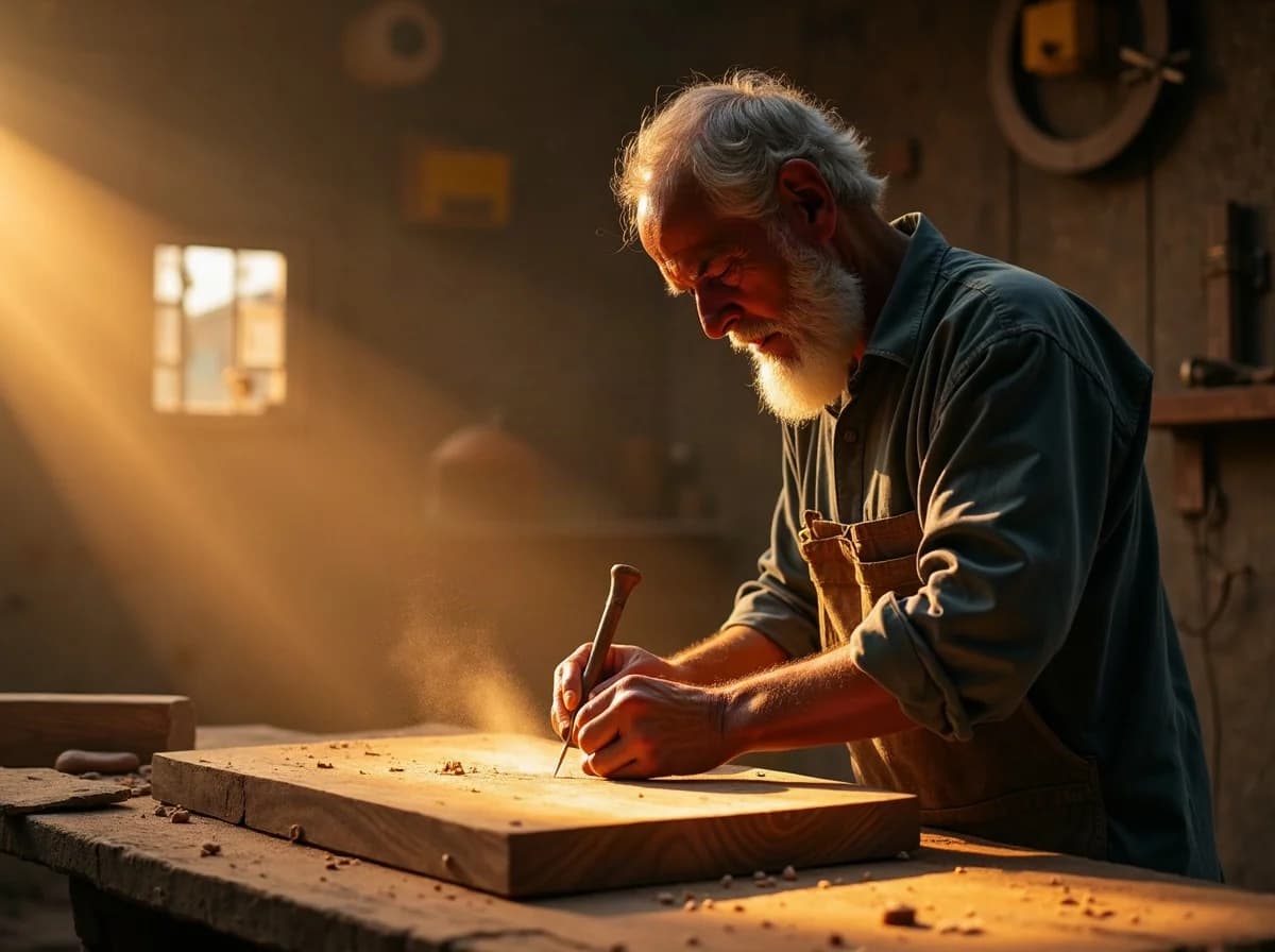 Artisan wood workshop and organic hand finishing with natural oils